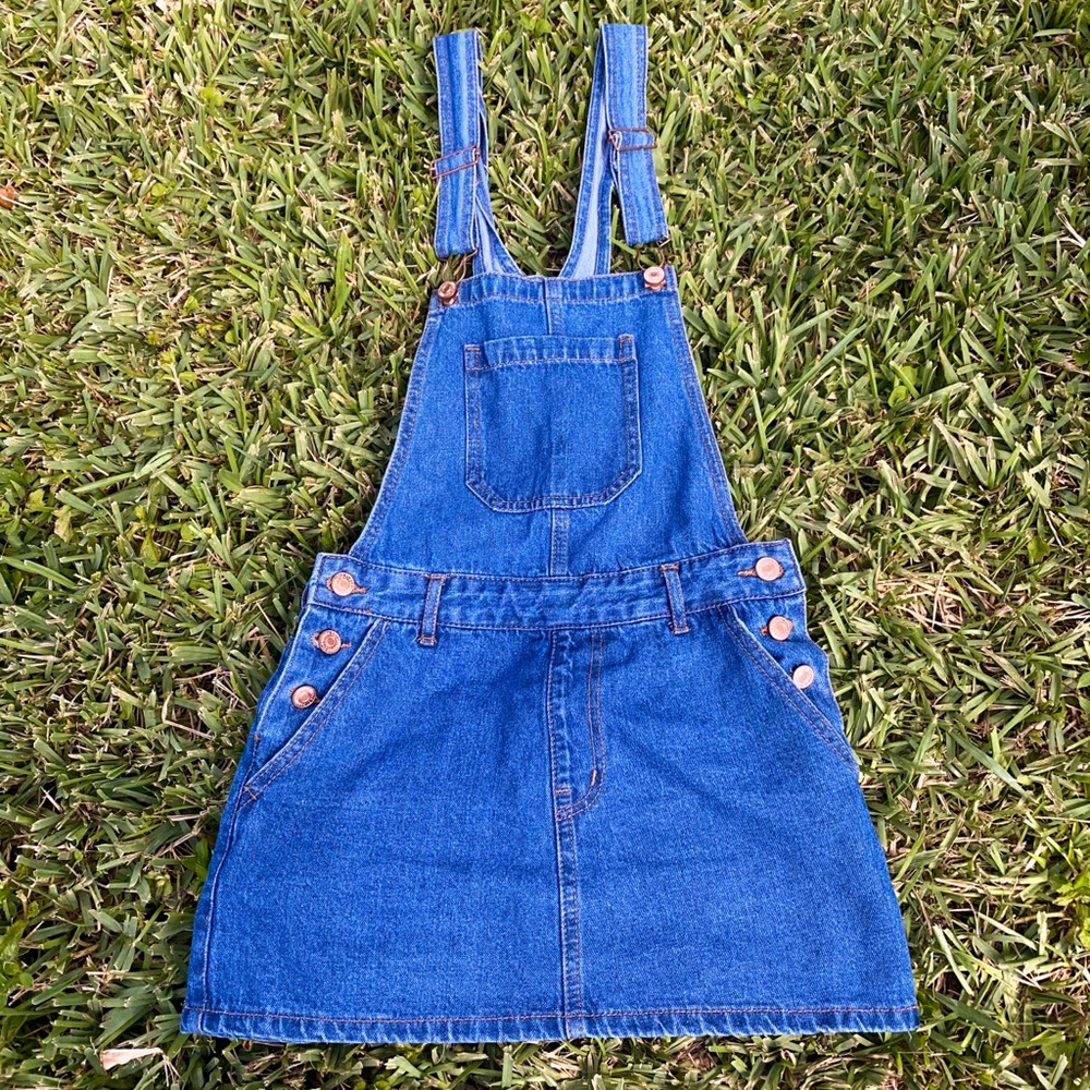 Overall jean dress by Forever 21